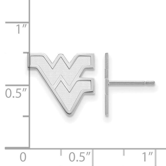 Sterling Silver West Virginia University Small Post Earrings - Picture 2 of 3